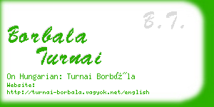 borbala turnai business card